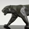 Art Deco sculpture of a walking panther