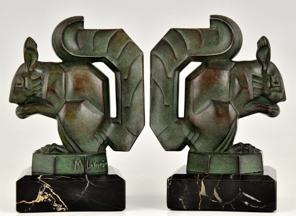 Art Deco squirrel bookends