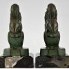 Art Deco squirrel bookends