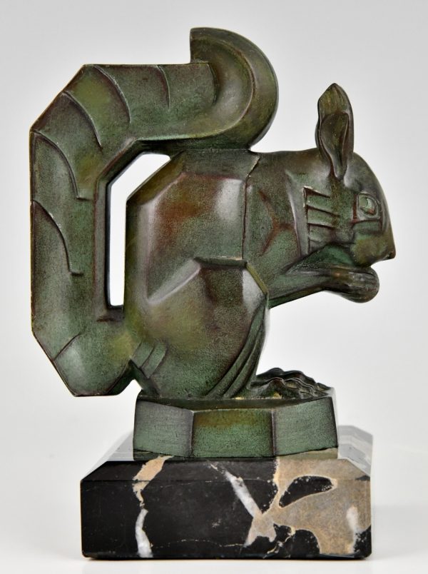 Art Deco squirrel bookends