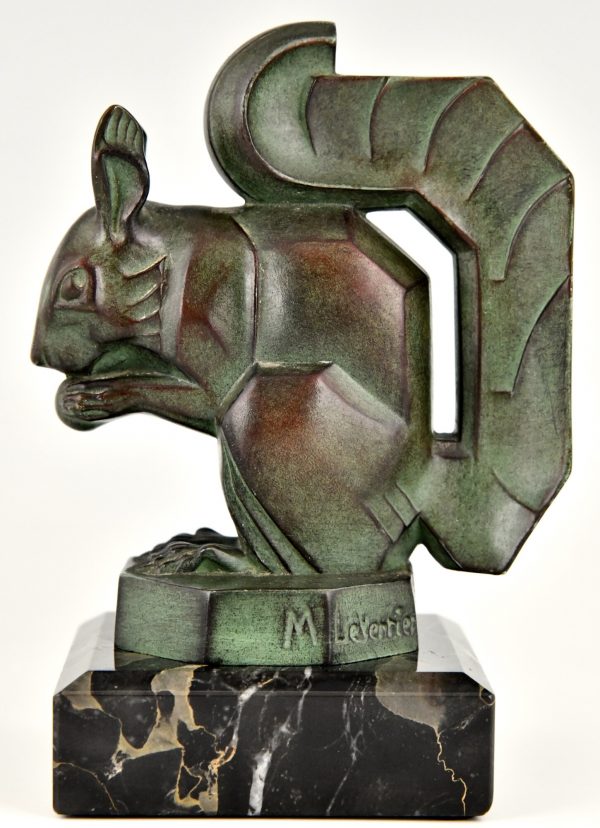 Art Deco squirrel bookends