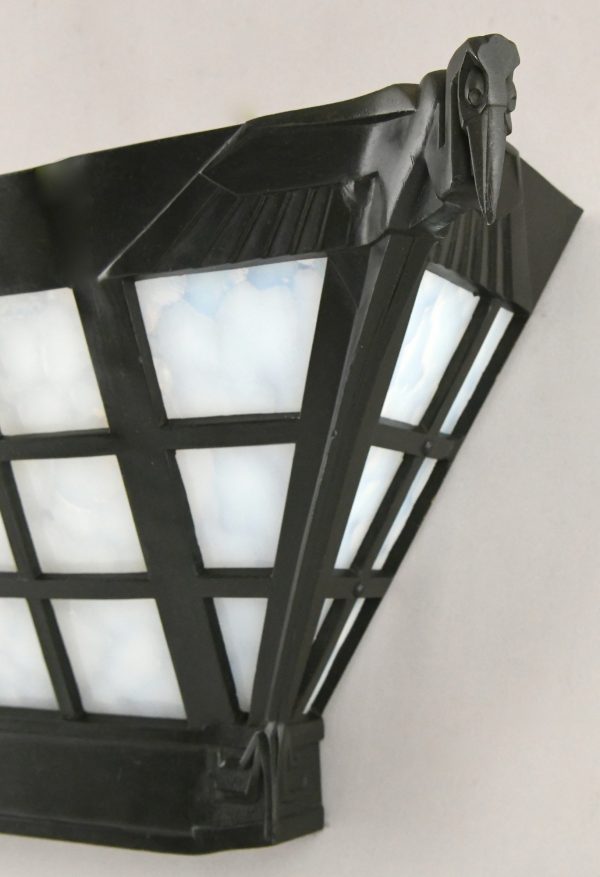 Art Deco wandlamp met pelikanen