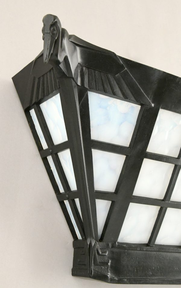 Art Deco Wandlampe mit Pelikane