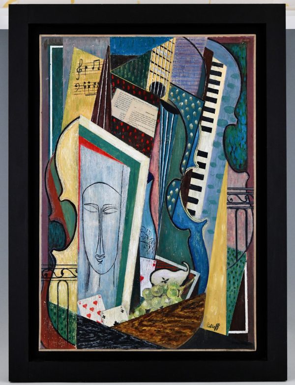 Gemälde Komposition Kubistisch Modigliani