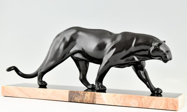 Art Deco sculptuur zwarte panter