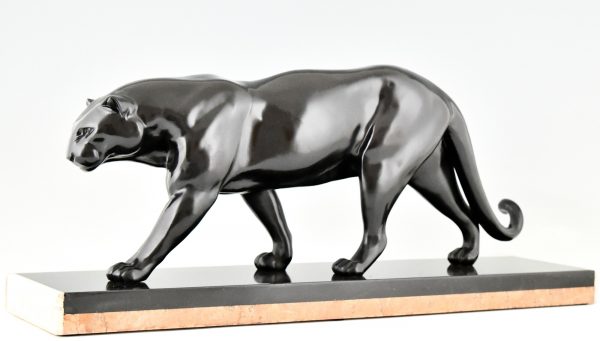 Art Deco sculptuur zwarte panter