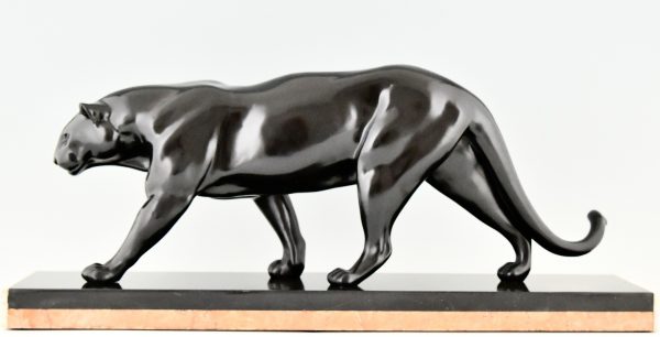 Art Deco sculptuur zwarte panter