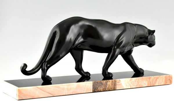 Art Deco sculptuur zwarte panter