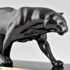 Art Deco sculptuur zwarte panter