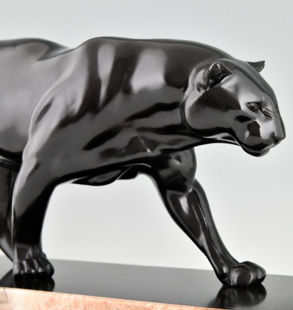 Art Deco sculptuur zwarte panter