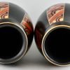 Pair of Art Deco vases with geometric pattern