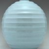 Art Deco ceramic spherical  vase light blue