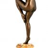 Art Deco bronze sculptuur dansend naakt met druiven Pierre le Faguays