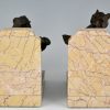 Art Deco monkey bookends