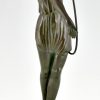 Sculpture Art Deco danseuse au cerceau Harmonie