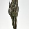 Sculpture Art Deco danseuse au cerceau Harmonie