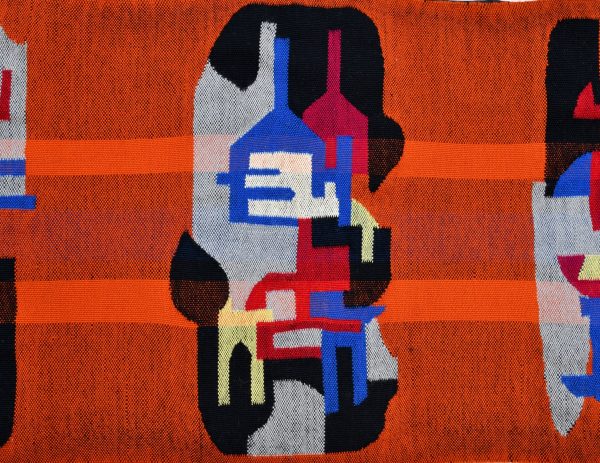 Mid-century unique abstract tapestry handwoven by the artist.