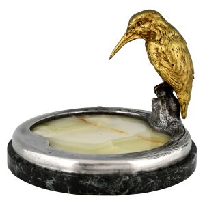 Laplanche bronze sculpture kingfisher - 1