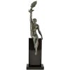 Art Deco sculpture athlete with palm leave