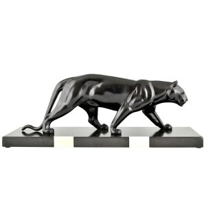 Leducq panther Art Deco sculpture - 1