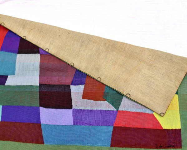 Mid-century unique abstract tapestry handwoven by the artist