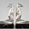 Art Deco bronze penguin bookends