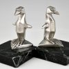 Buchstütze Art Deco Bronze Pinguin