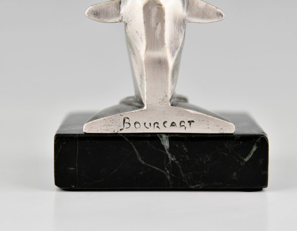 Buchstütze Art Deco Bronze Pinguin