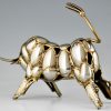Large cutlery sculpture of a bull
