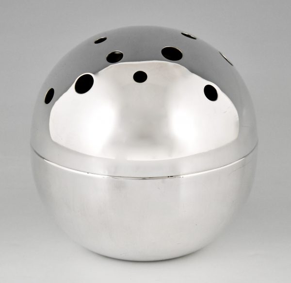 Spherical flower holder Mars Christofle Gallia