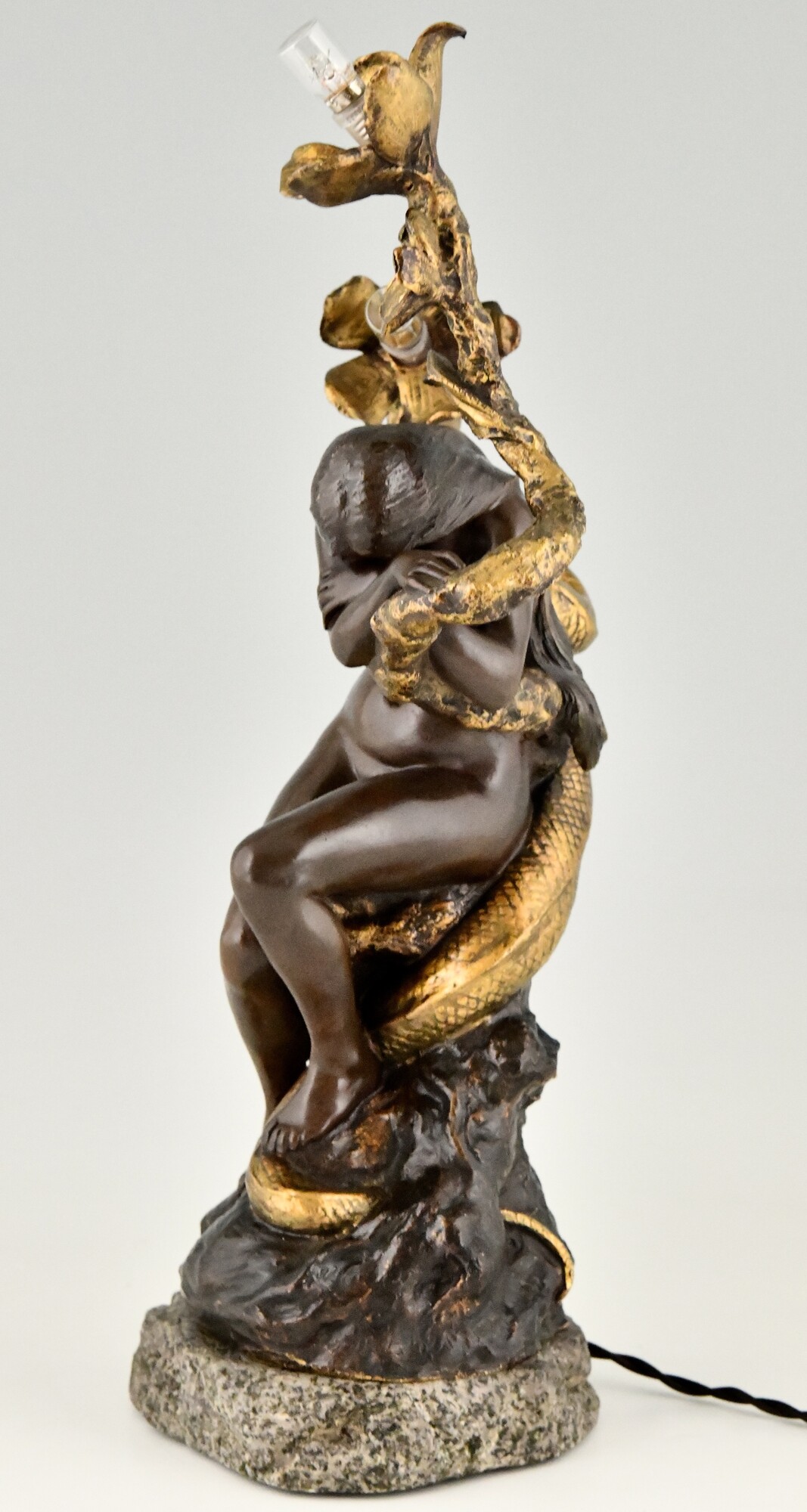 Victorian/Art Deco/Nouveau Brass/Copper/Bronze Nude Nymph/Fairy/Pixie Vase  by European Bronze