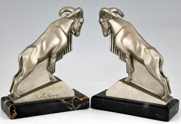 Art Deco Ibex or ram bookends