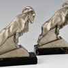 Art Deco Ibex or ram bookends