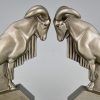 Art Deco Ibex or ram bookends