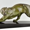 Art Deco sculpture of a panther