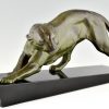 Art Deco sculpture of a panther