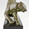 Art Deco sculpture of a panther