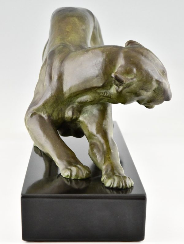 Art Deco sculpture of a panther