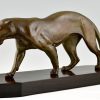 Art Deco sculpture of a panther