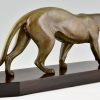 Art Deco sculpture of a panther