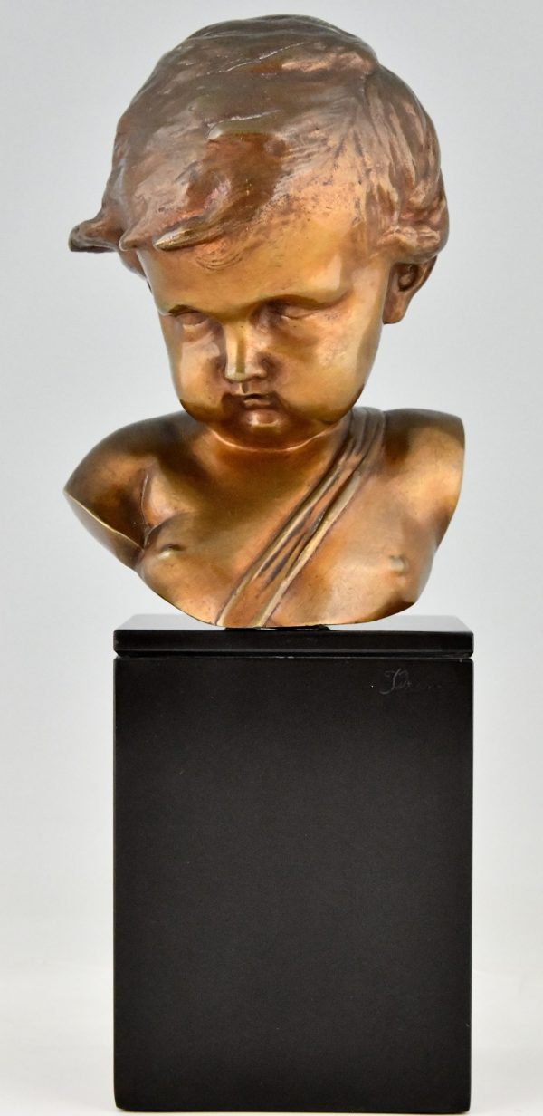 Antike Skulptur Bronzebüste Amor