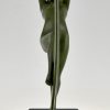 Bacchanale,  Art Deco sculpture nude scarf dancer