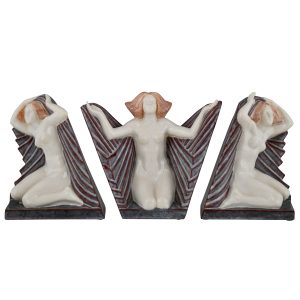 Art Deco Kaza ceramic sculptures nudes - 1