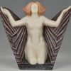 Art Deco ceramic sculpture set with nudes