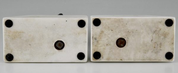 Art Deco große alk Pinguin Buchstützen