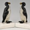 Art Deco große alk Pinguin Buchstützen