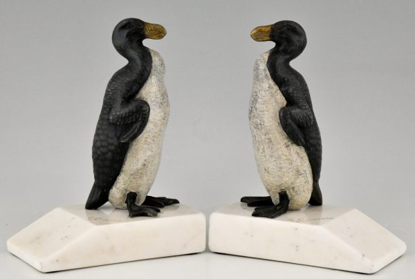 Serre-livres Art Déco Pingouins