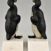 Art Deco große alk Pinguin Buchstützen