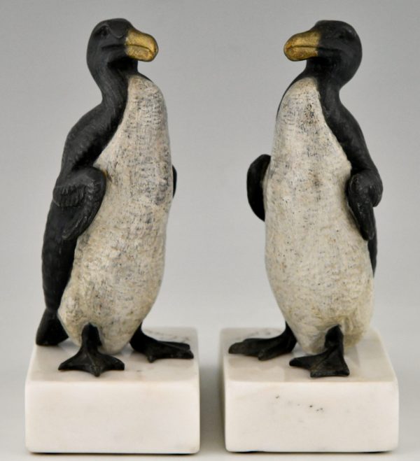 Art Deco große alk Pinguin Buchstützen