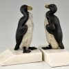 Art Deco große alk Pinguin Buchstützen